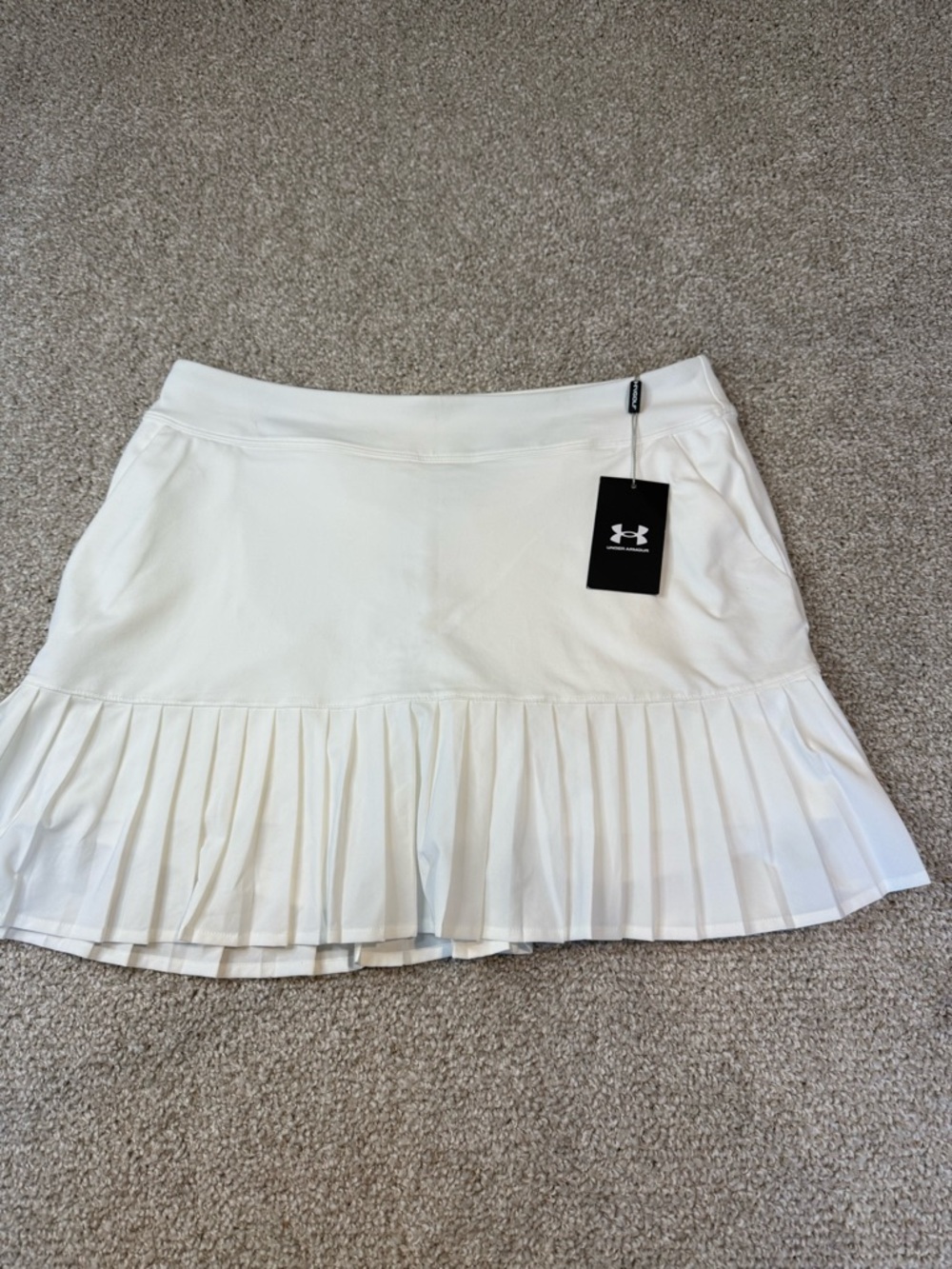 Under Armour White Pleated Tennis Skirt